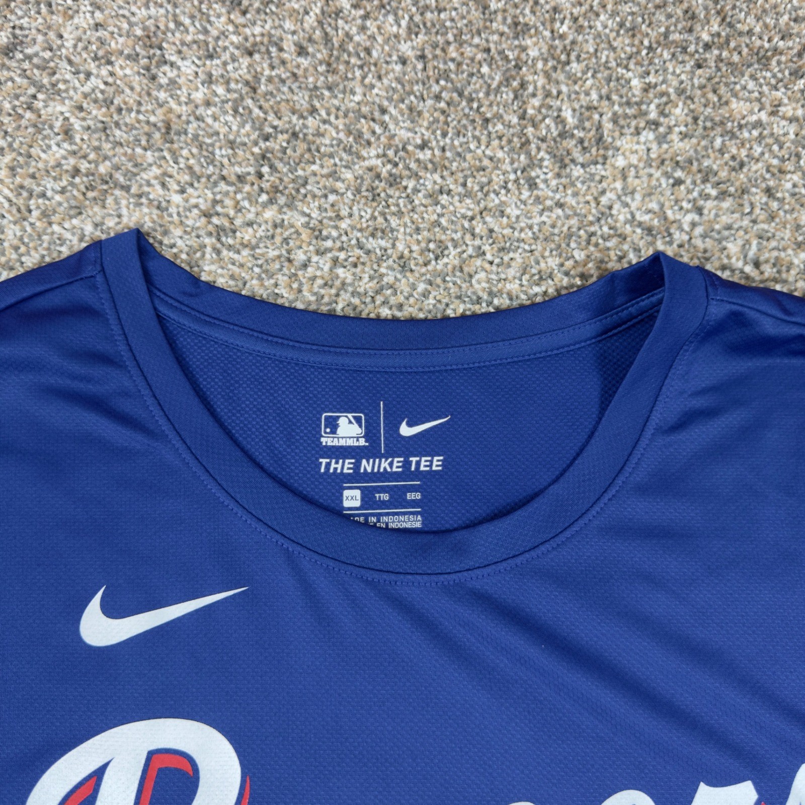 Nike Texas Rangers MLB Performance T-Shirt Mens XXL Blue Short Sleeve Tee gallery
