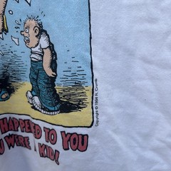 RARE Vintage Robert Crumb 1994 Zapix Comic #0 Art Single Stitch Shirt L 21×28