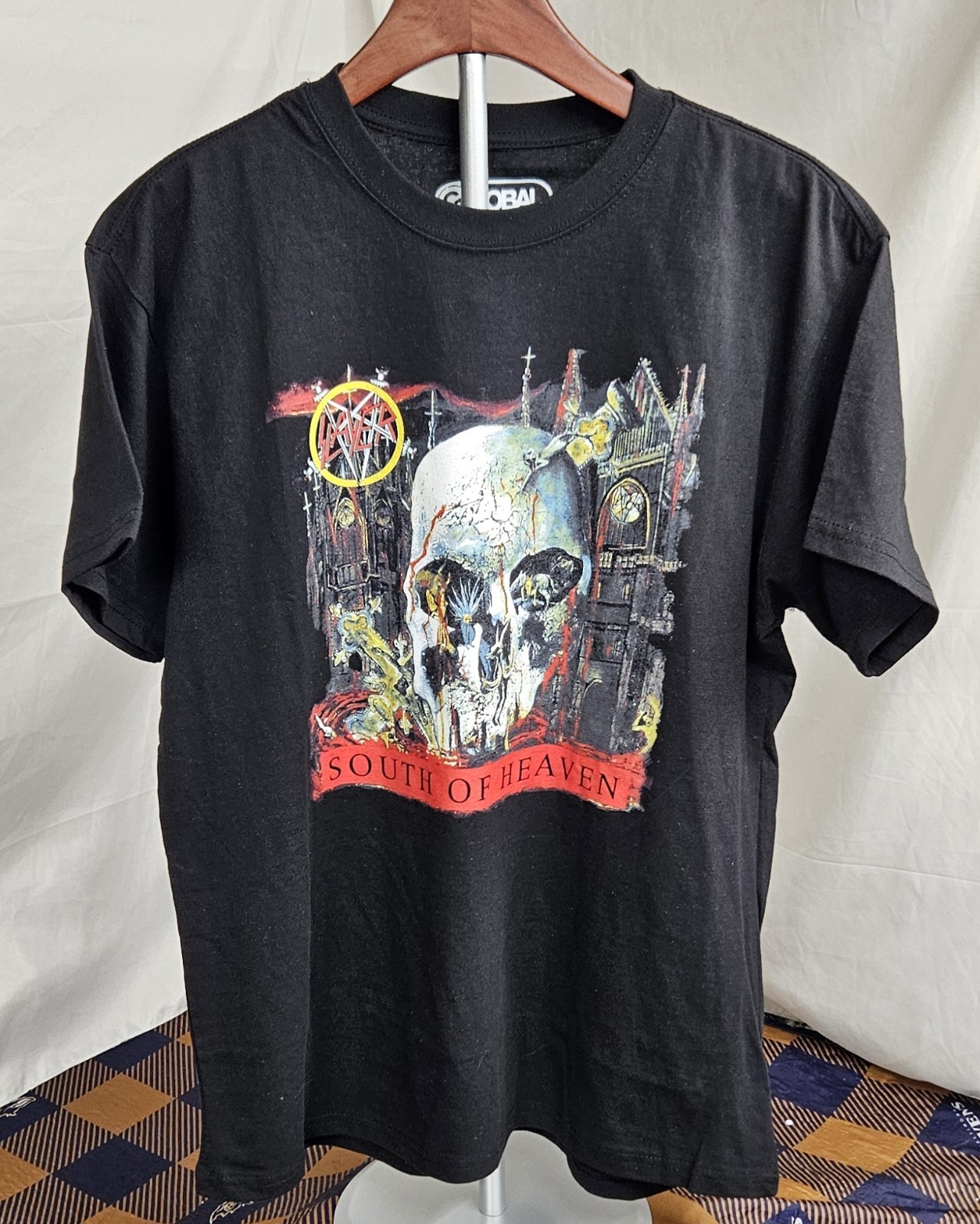 Men's SLAYER South Of Heaven T-shirt Global Licensed True to Size Large Black gallery