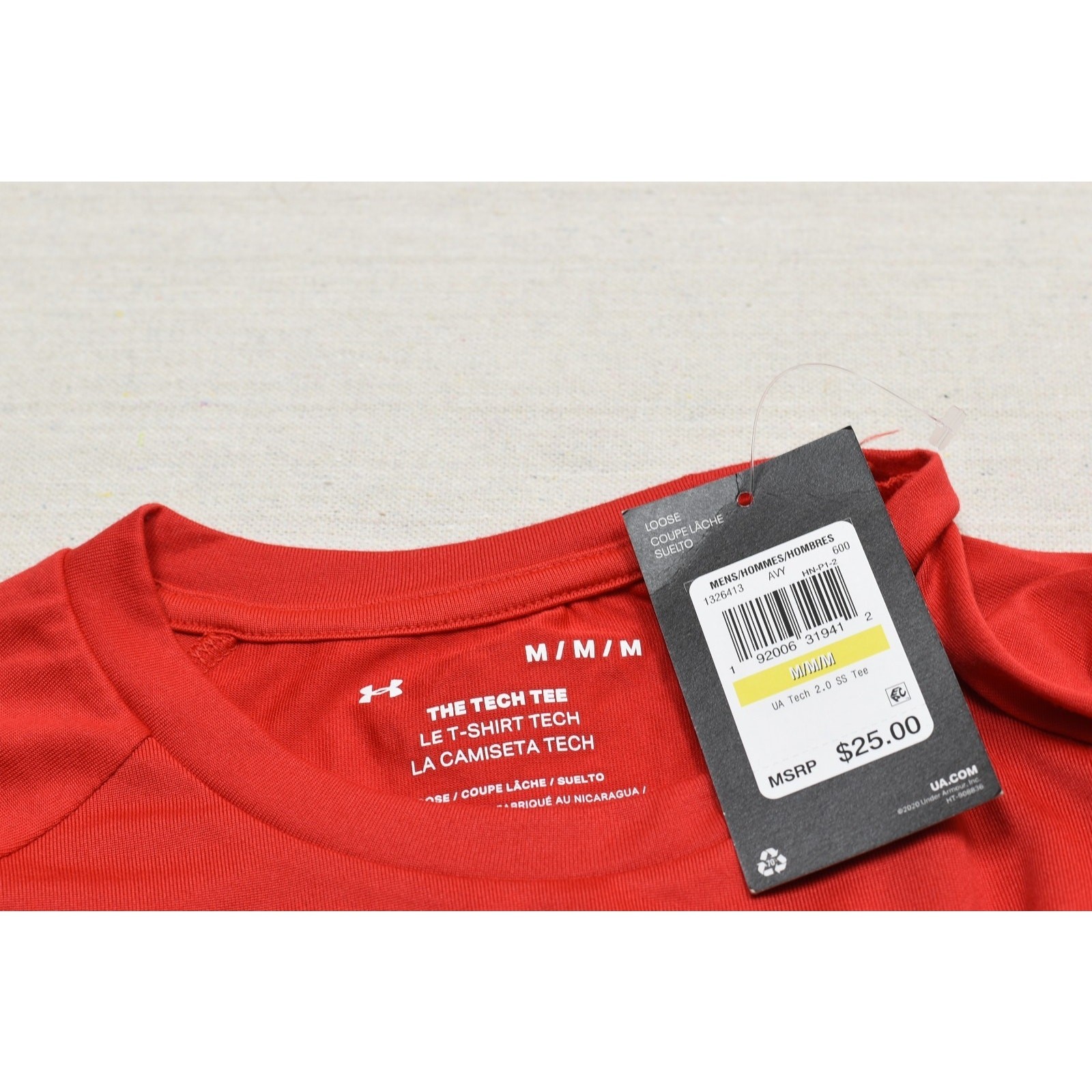 NEW Under Armour UA Tech 2.0 Short Sleeve T-Shirt Athletic Loose Fit Red Size M gallery