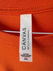 2 Bella + Canvas Mens Solid Color T Shirts 1 Orange 1 Yellow 100% Cotton Sz XXL