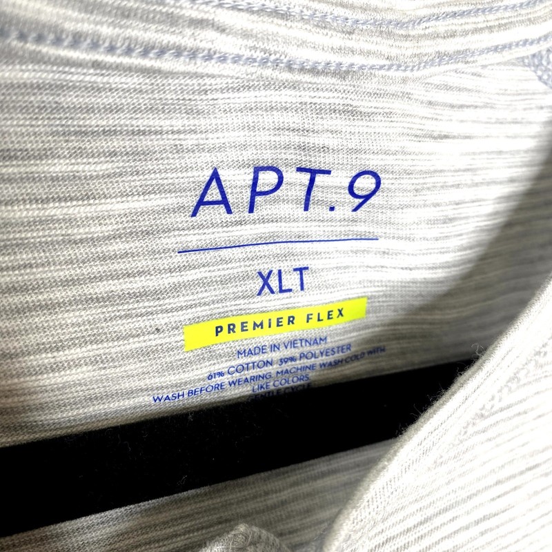 Apt. 9 Premier Flex Microstripe Long Sleeve Henley Top XLT Gray Men's T-Shirt gallery