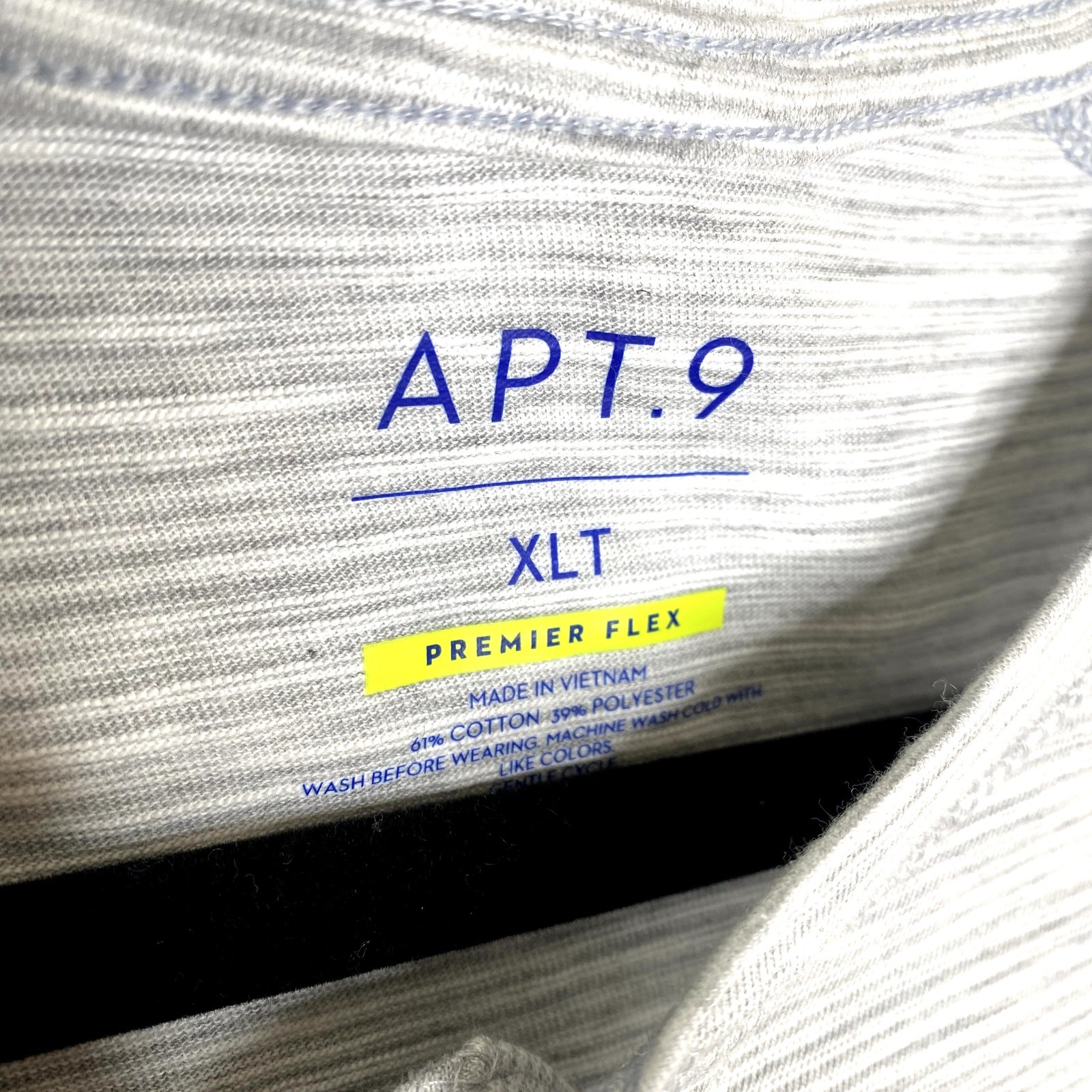 Apt. 9 Premier Flex Microstripe Long Sleeve Henley Top XLT Gray Men's T-Shirt gallery