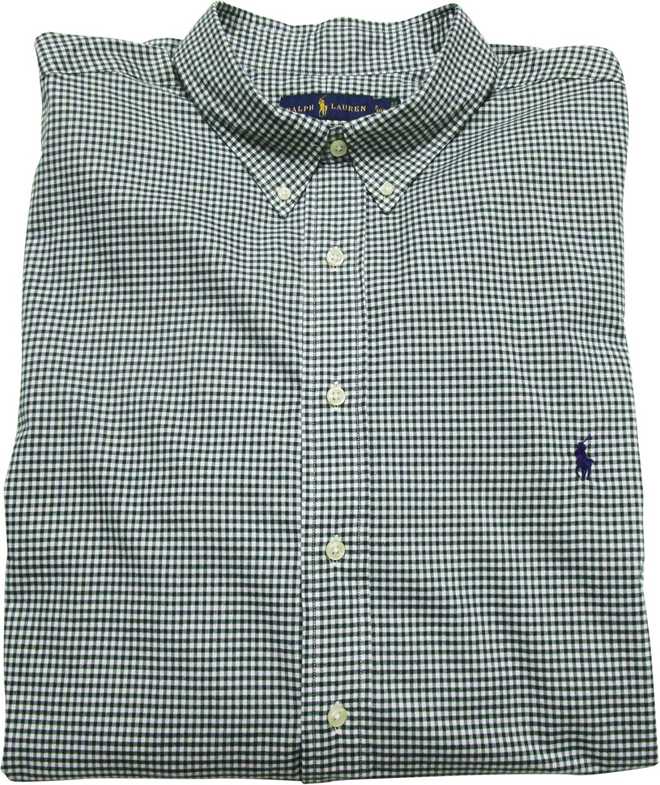 Polo Ralph Lauren Big Cotton Oxford Shirt FOREST/WHITE 2XB BIG NEW $110