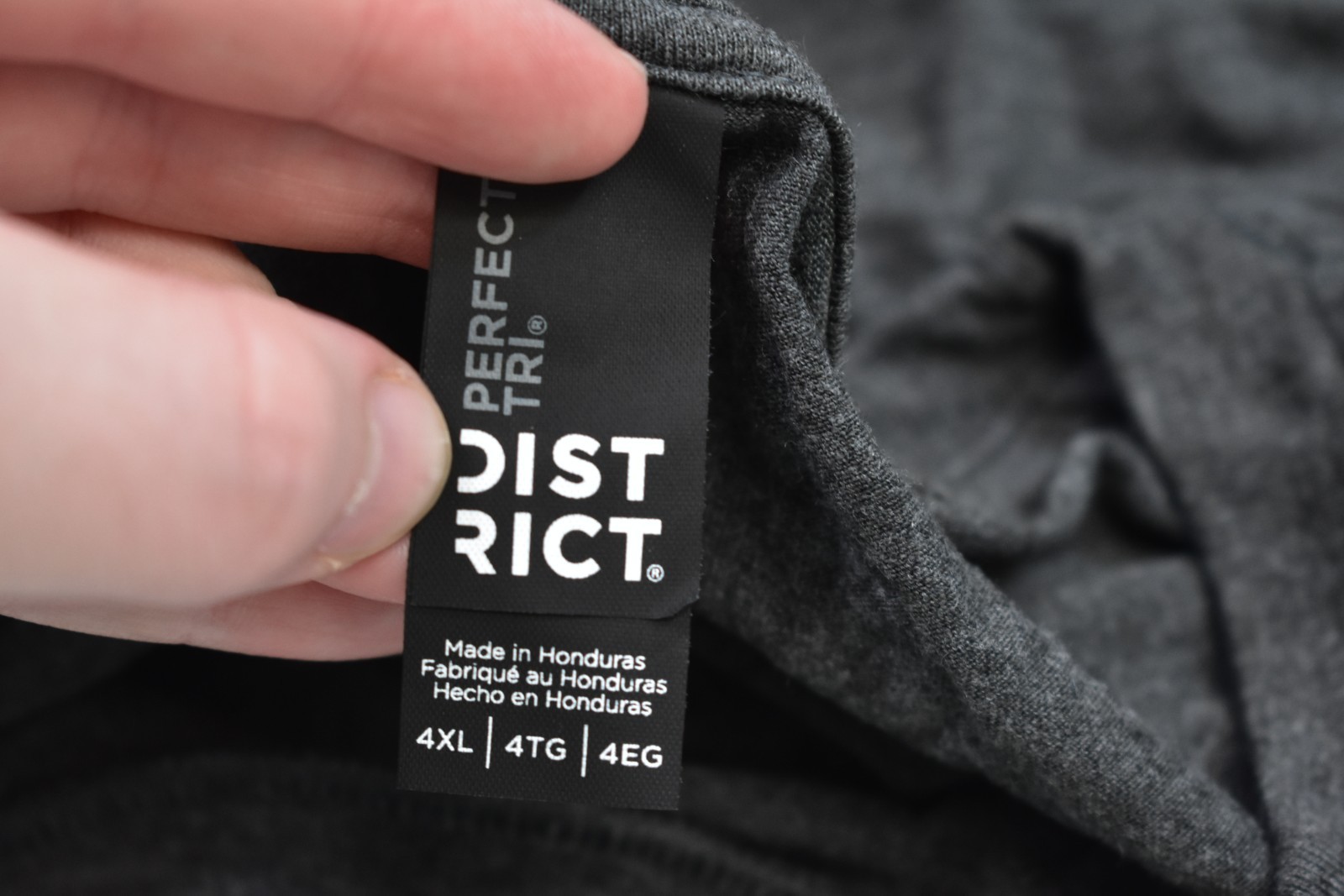 Lot of 3 District Mens Dark Gray Short Sleeve Perfect Tri Blank Tee T-Shirts 4XL gallery