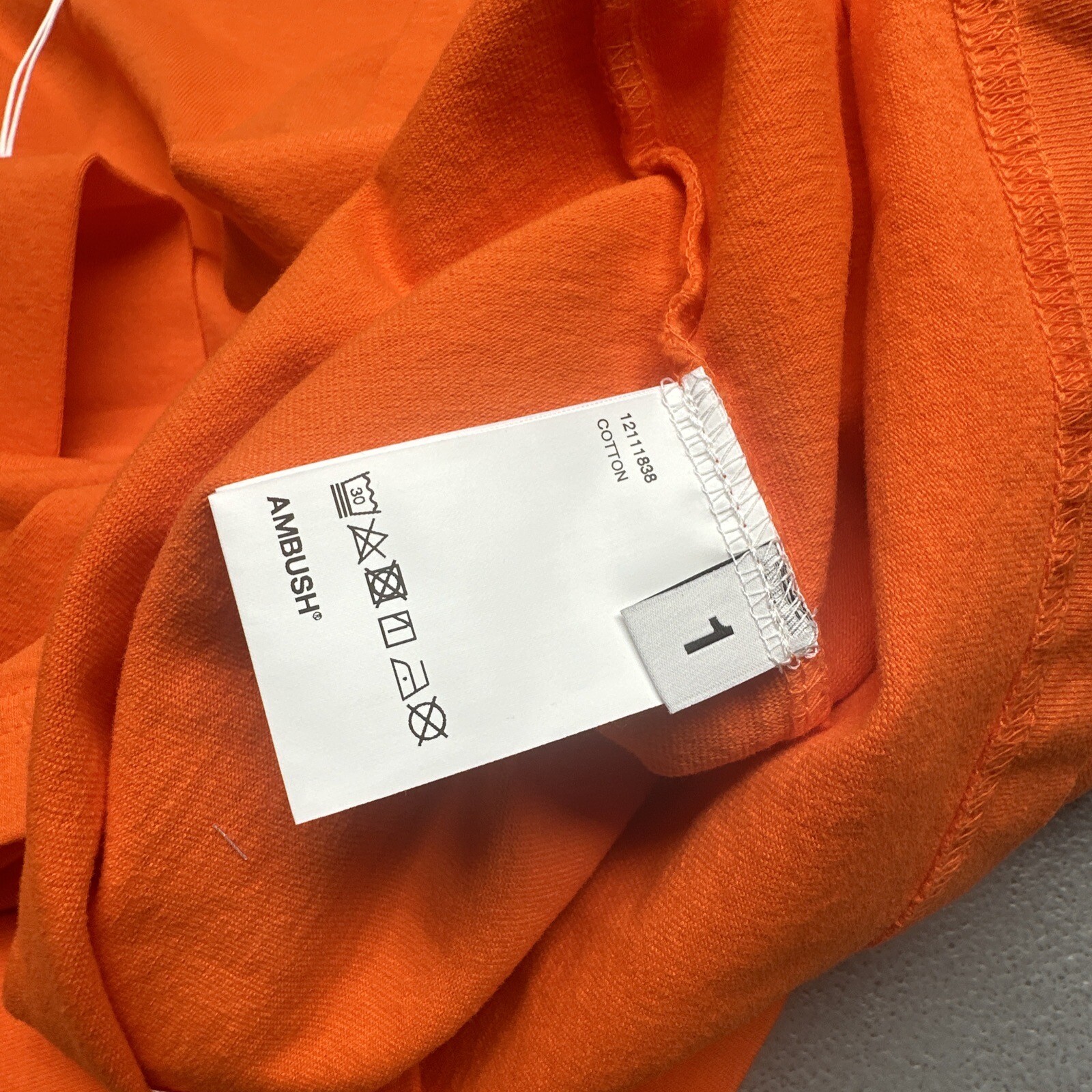 AMBUSH VISITOR LONG SLEEVED T-SHIRT WAVES IN SPACE ORANGE gallery