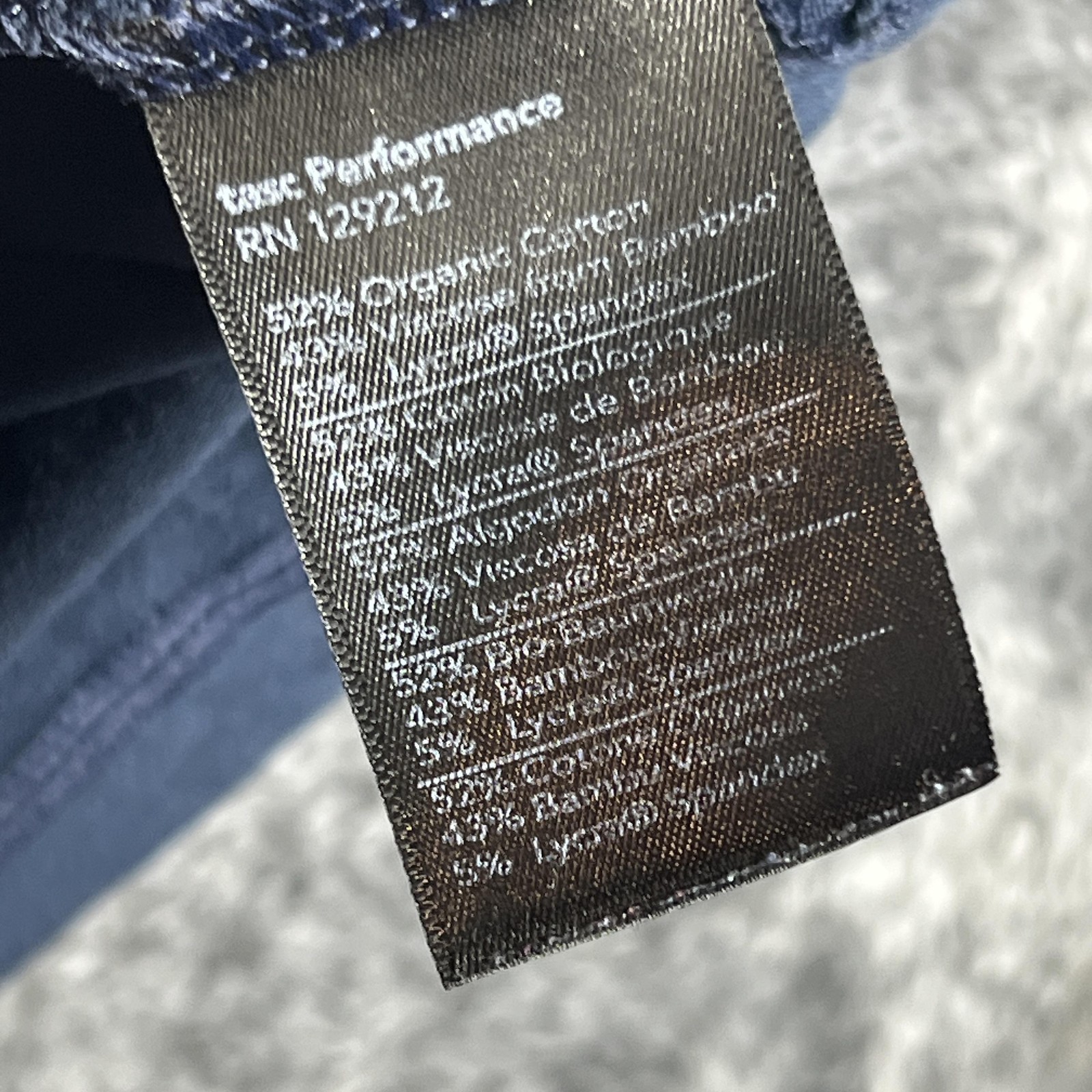 Tasc Shirt Mens M Blue Bamboo Cotton Blend Tagless Crew Performance Basic gallery