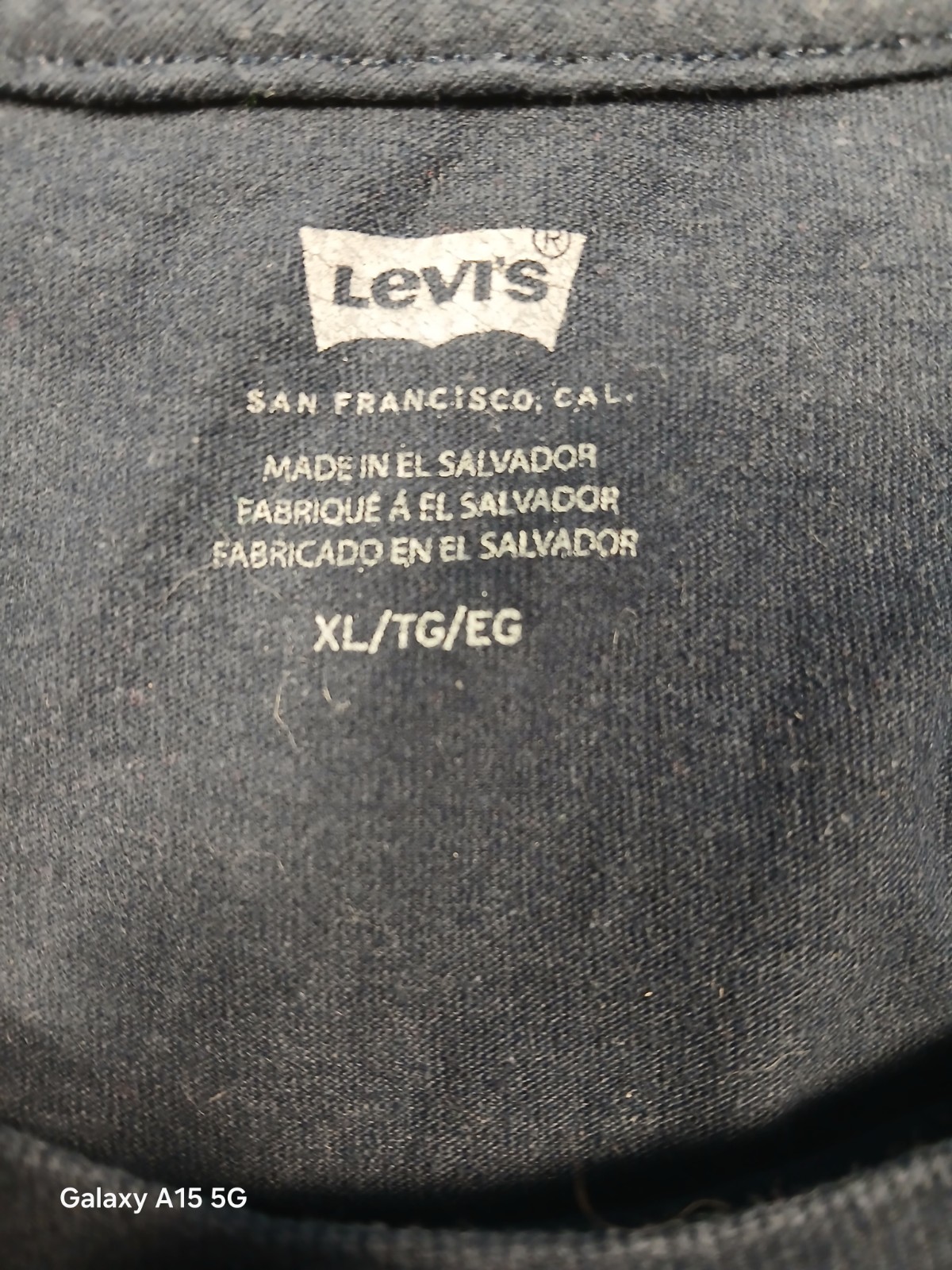 Levi's Men's Blue Logo Graphic Print Crew Neck Short Sleeve T-Shirt XL gallery