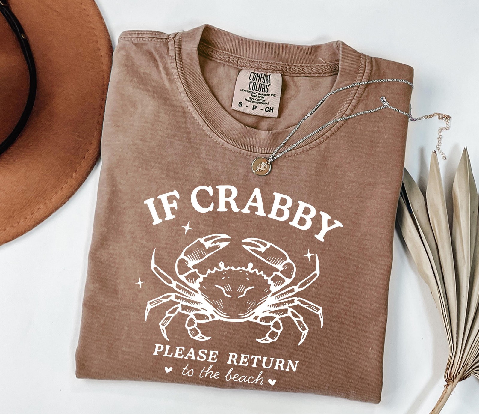 Funny Beach Crab Comfort Colors Shirt: If Crabby Return to Beach gallery