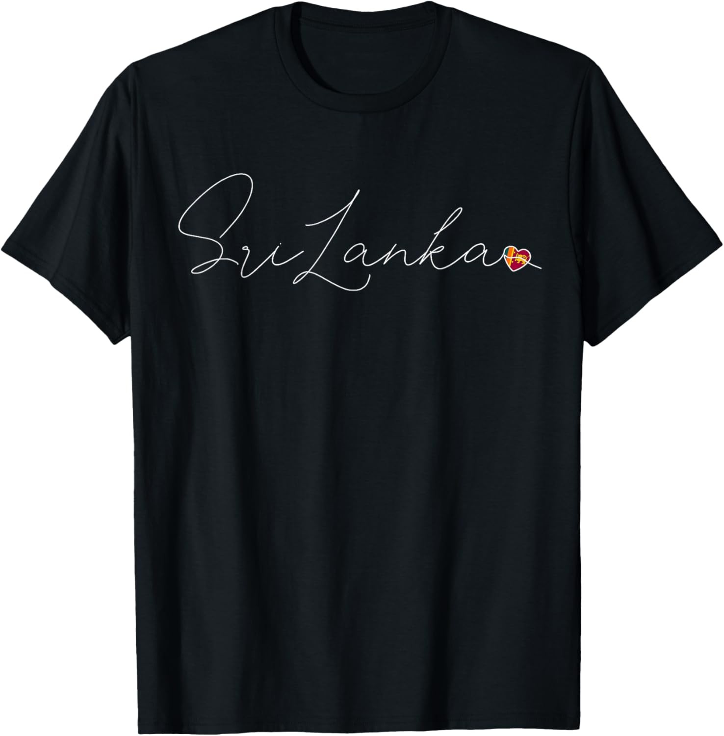 Sri Lanka Simple Love Sri Lankan Flag Heart on Sri Lanka T-Shirt gallery