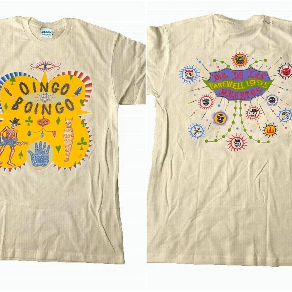 Reprint 1995 Oingo Boingo Shirt 2 Side Sand short sleeve Unisex T shirt gallery