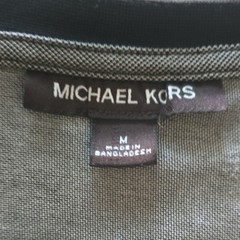 Michael Kors Men’s Gray Contrasting Trim Crew Neck Short Sleeve T-Shirt Size M