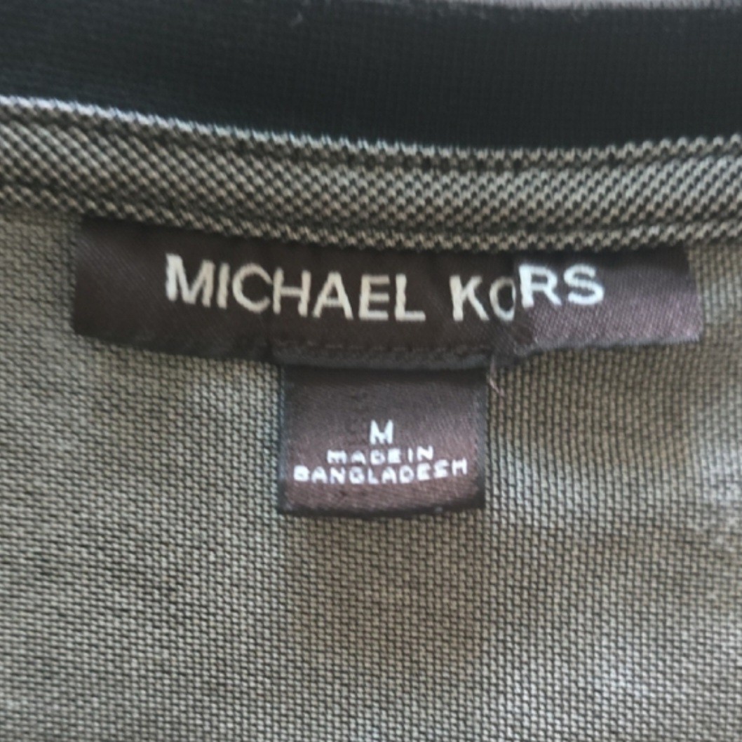 Michael Kors Men's Gray Contrasting Trim Crew Neck Short Sleeve T-Shirt Size M gallery