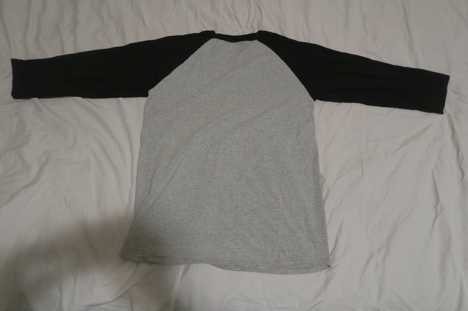 Champion Baseball Raglan Long Sleeve Tee Cotton Ribbed Uncle Maddio's Pizza Gray gallery