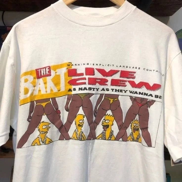 Bart Simpson rare design Unisex White Short Sleeve T shirt Classic Style S-5XL gallery
