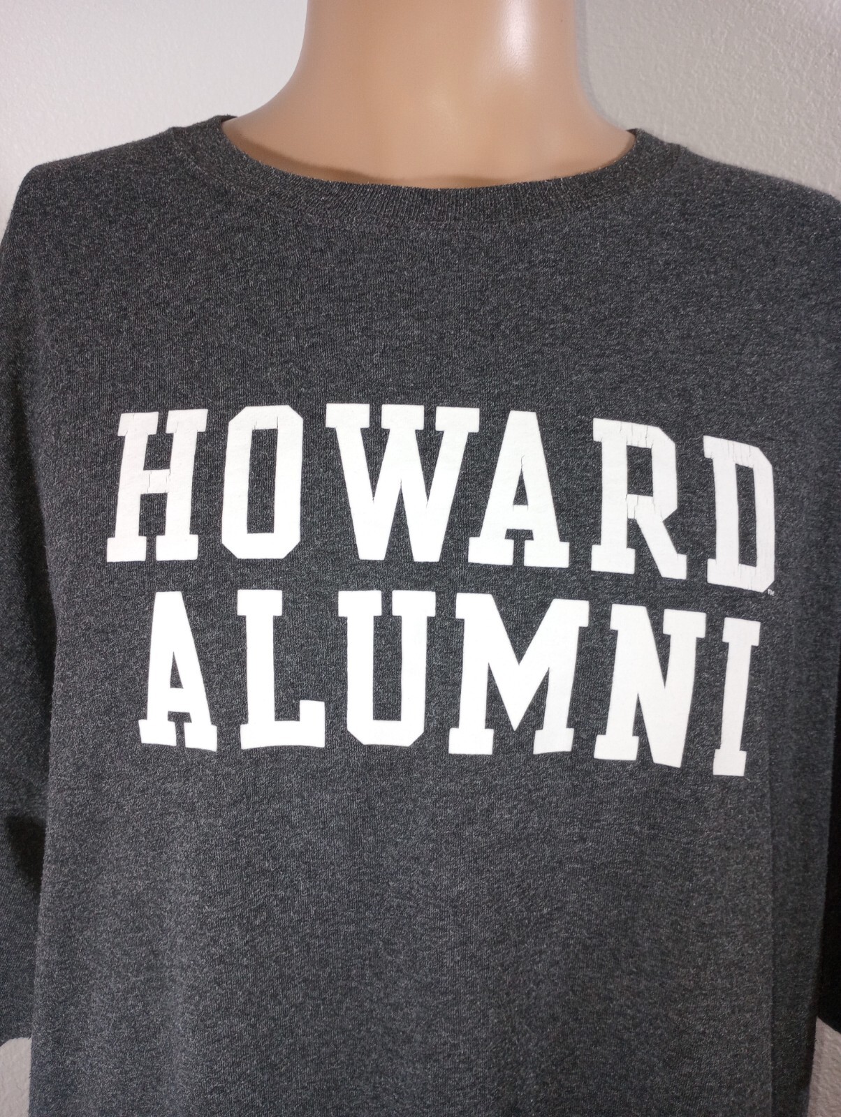 Champion Authentic HOWARD ALUMNI Reg Men's 2XL 50% Cotton 50% Poly Gray Tee gallery