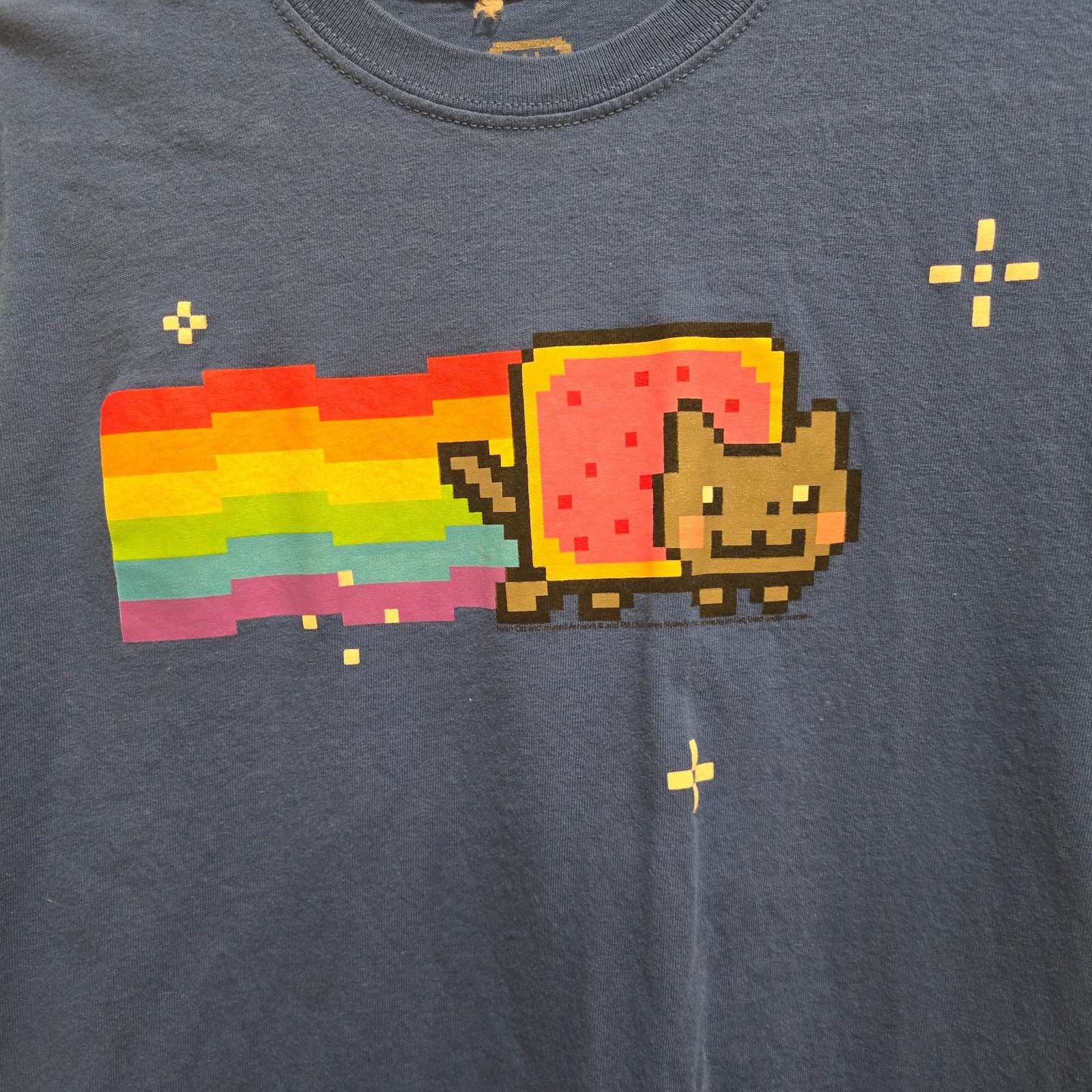 VINTAGE Nyan Cat Ripple Junction Shirt, Blue, Size Unisex Medium gallery