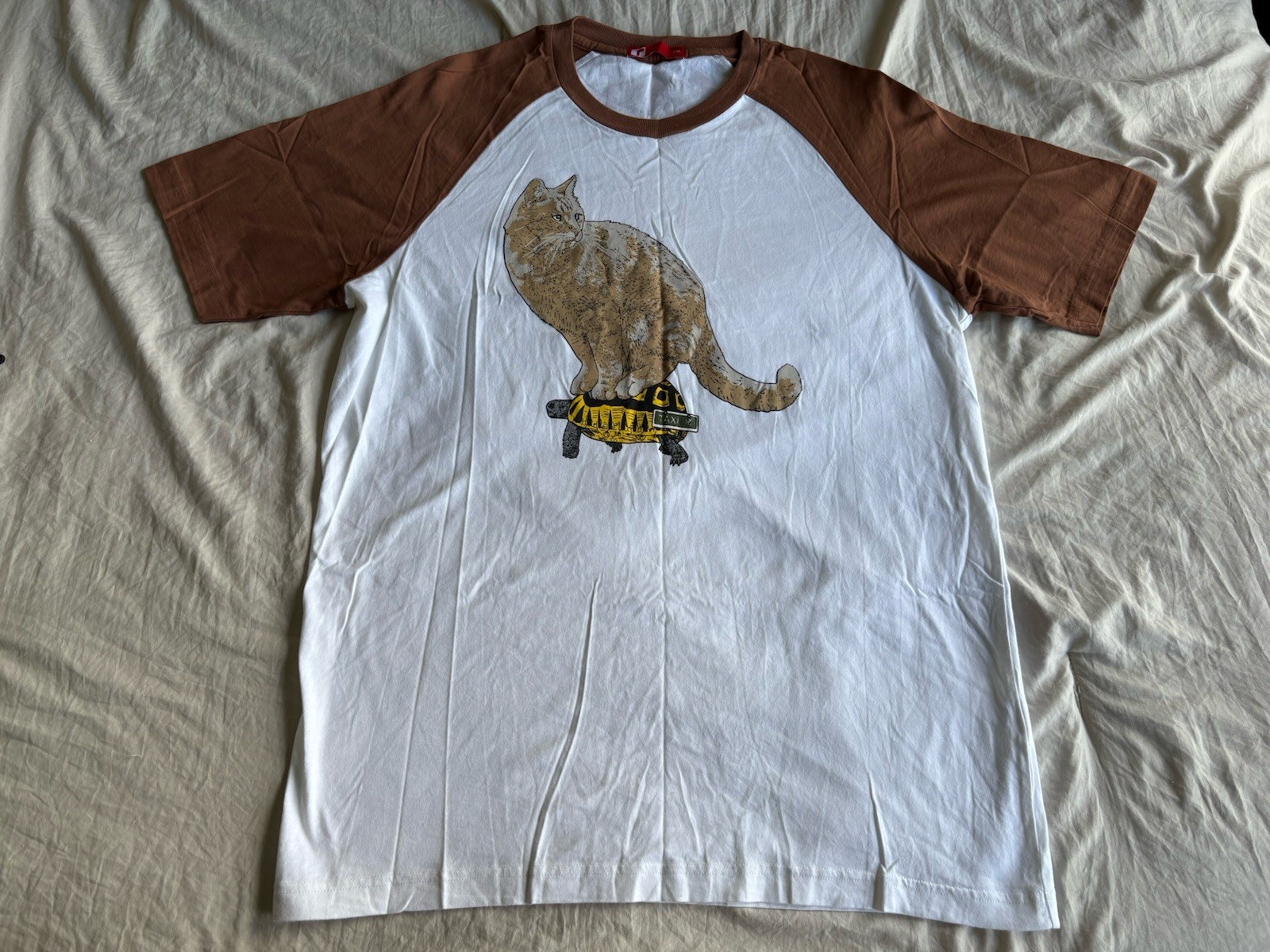 Taxi Cat Japanese Taxi 2 Tone T-Shirt Size 2XL