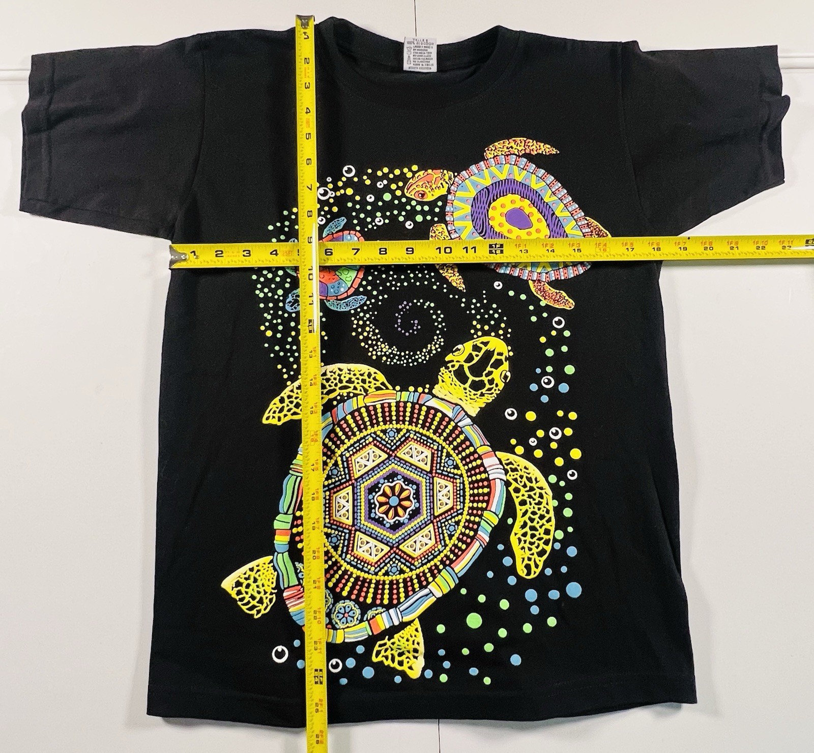 Rock Dreams Official License MOLA Art Neon Sea Turtle 2-Sided T-Shirt Men’s S gallery