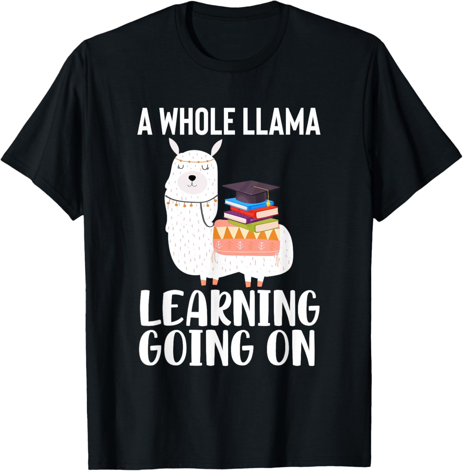 Funny Teacher Humor A Whole Llama Learning Going On Gift T-Shirt