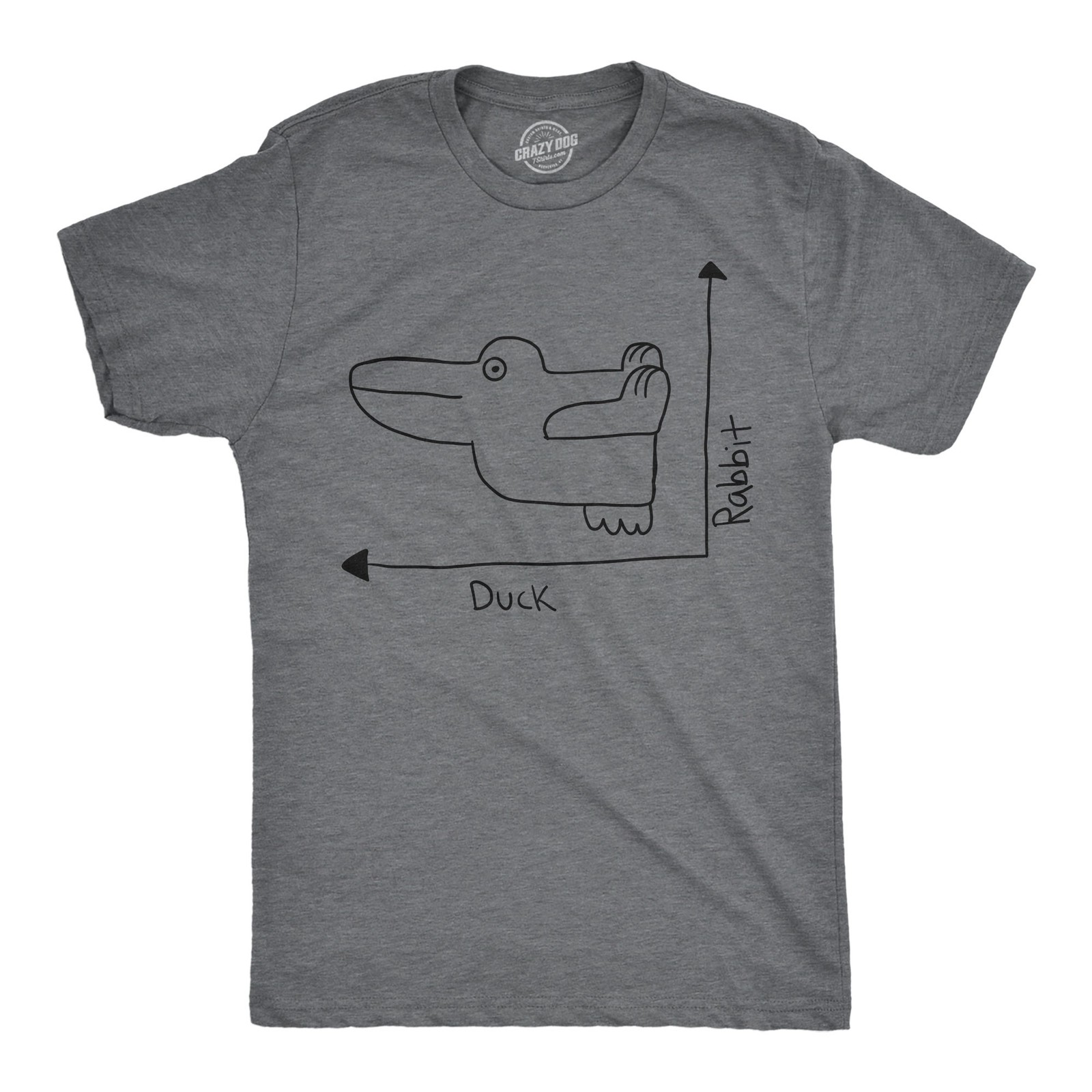 Mens Funny T Shirts Duck Rabbit Graph Sarcastic Graphic Novelty Tee for Men