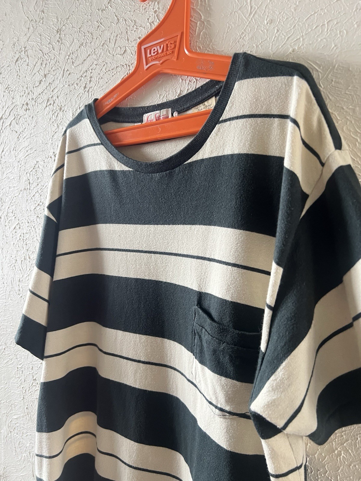 LVC T-Shirt M 50s Sportswear Levi's Vintage Clothing Stripe Single Stitch 44" gallery