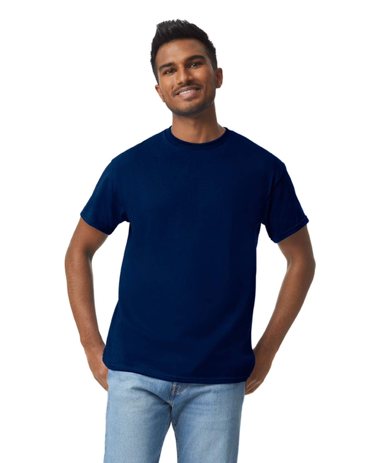 BRAND NEW GILDAN 100% COTTON NAVY BLUE T SHIRT SIZE SMALL FREE SHIPPING