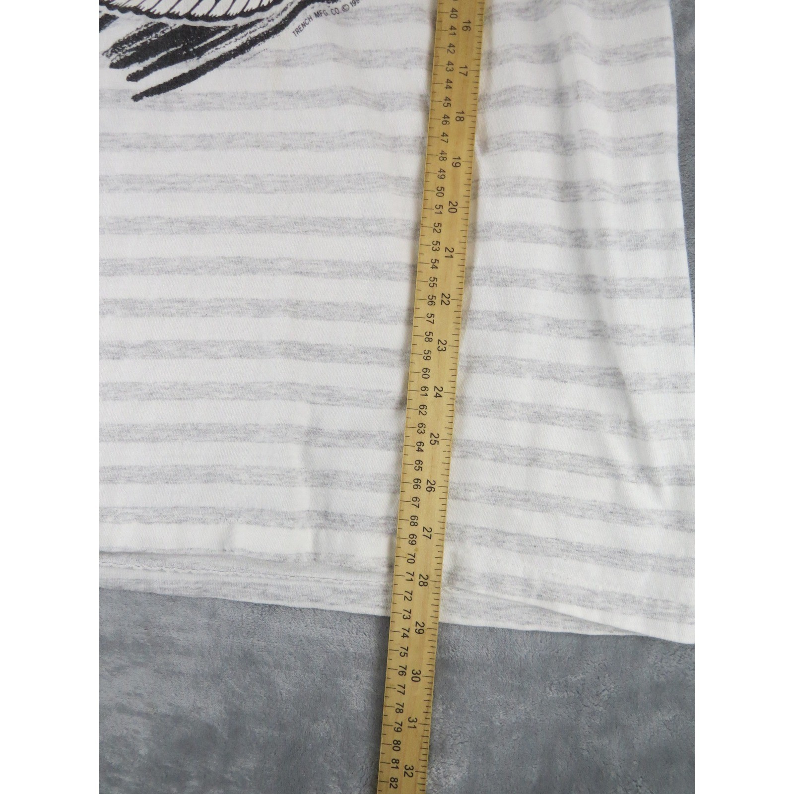 Vintage 1991 MLB Cincinnati Reds T Shirt XL Gray Stripe Trench Ultra TAG USA gallery