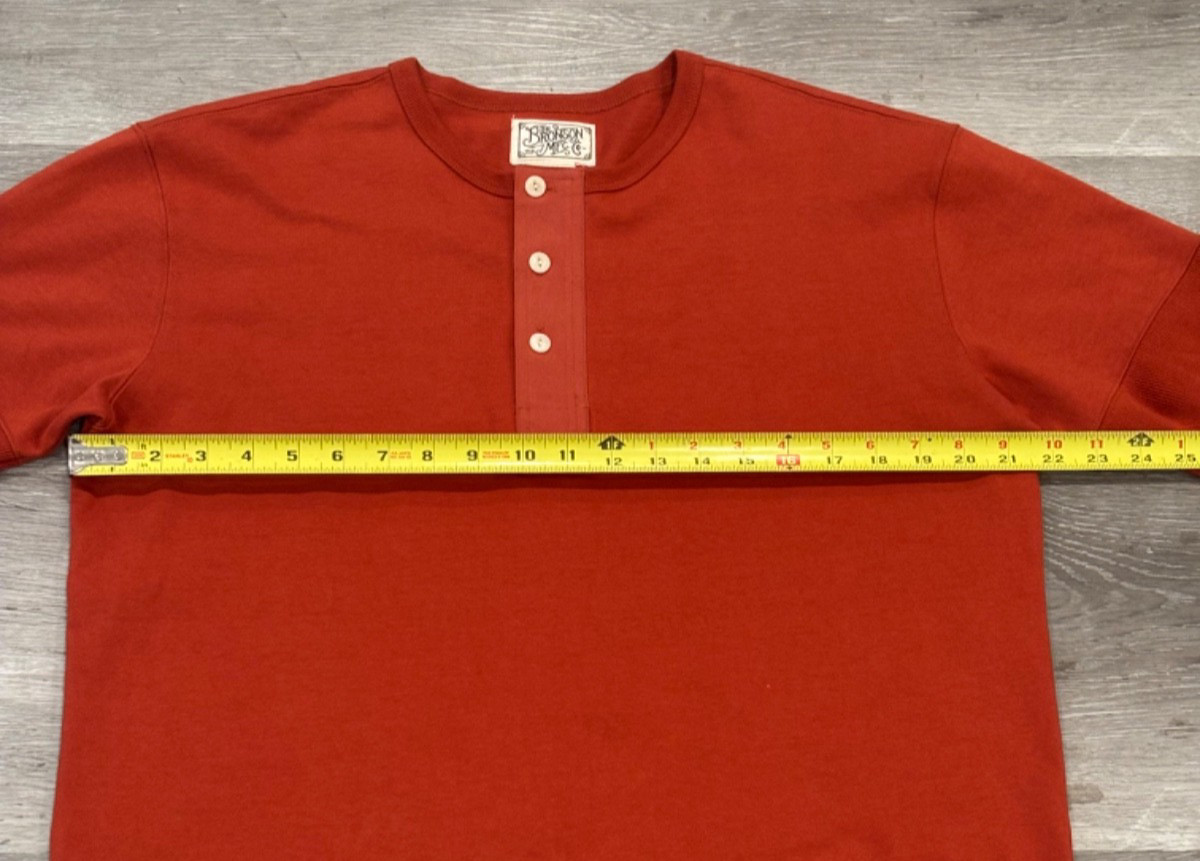 Bronson MFG Vintage Short Sleeve Henley Redwood Heritage Workwear Style Mens XL gallery