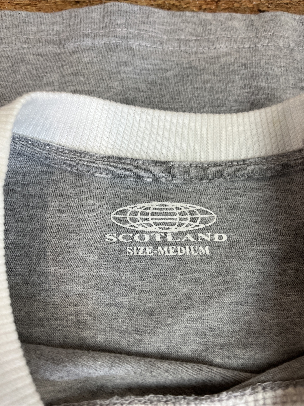 Mens T Shirt 2 Tone No 9 Scotland Saltire Logo Grey Medium gallery