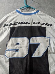 Forever 21 Moto Racing Jersey 1997 Mesh Long Sleeve Y2K Style Streetwear L