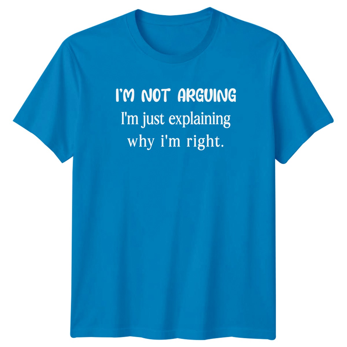 Im Not Arguing Im Just Explaining Why Im Right Sarcastic Humor Mens Tee