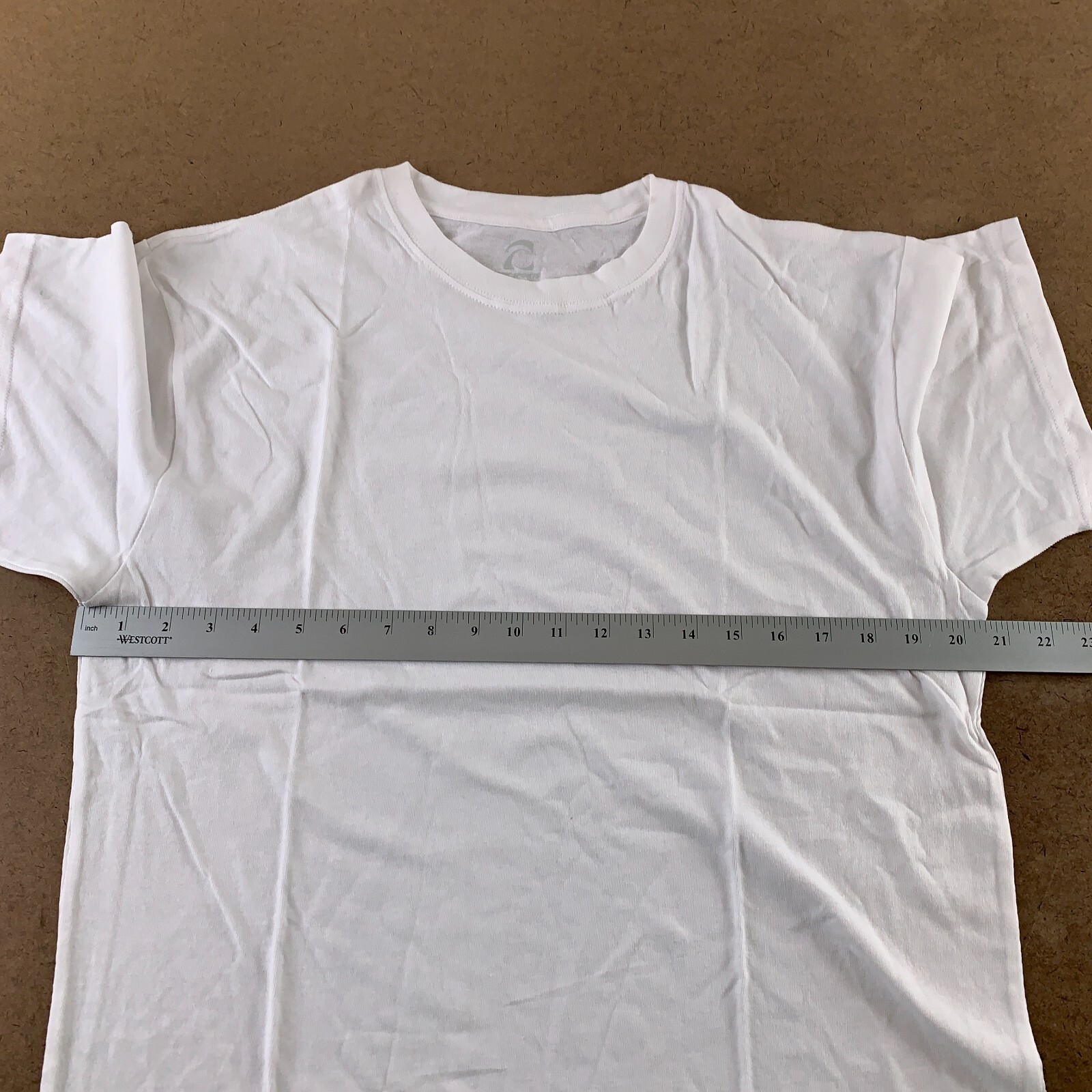 Epic Adult Size Large White 5.6 Ounce Pre-Shrunk Heavy Cotton T-Shirt E140571 gallery