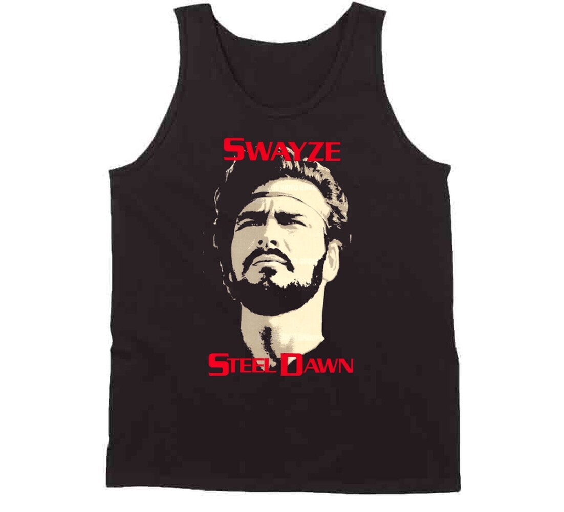 Steel Dawn Swayze 80's Retro Action Movie T Shirt gallery