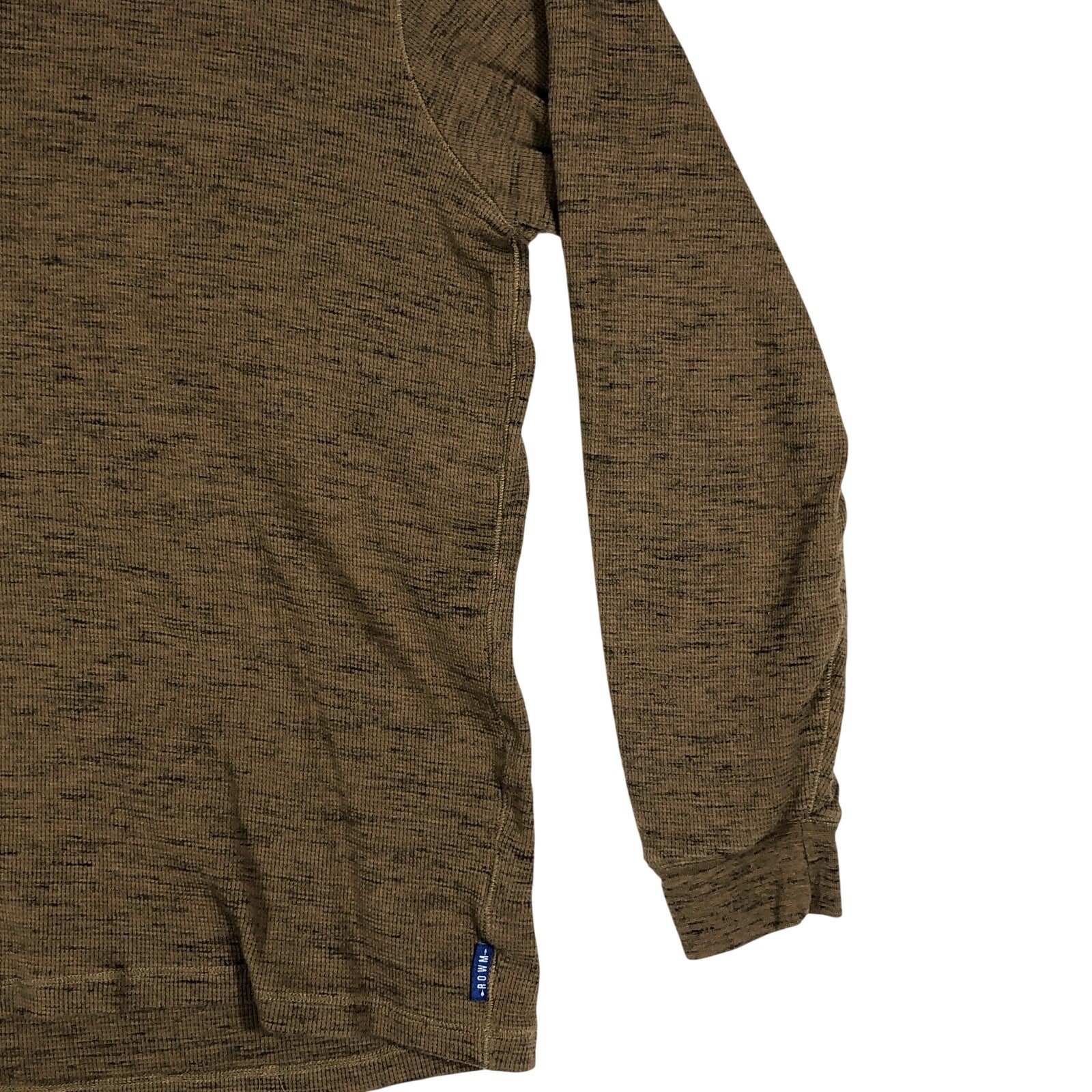 Rowm Shirt Mens XL Brown Long Sleeve Henley Thermal Pullover Casual Adult gallery