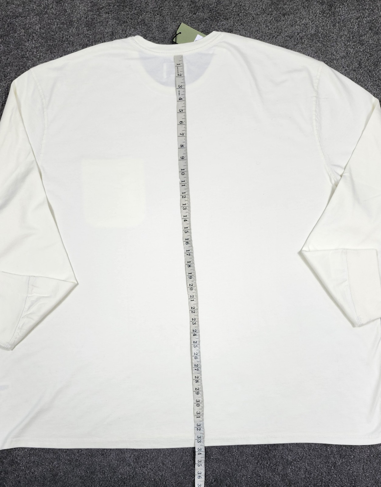 Men's Crew Neck T Shirt 5XL Cream Goodfellow & Co Long Sleeve Big & Tall Cotton gallery