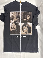 Size MEDIUM Black Tshirt The Beatles Let It Be Graphics Tennessee River Vintage