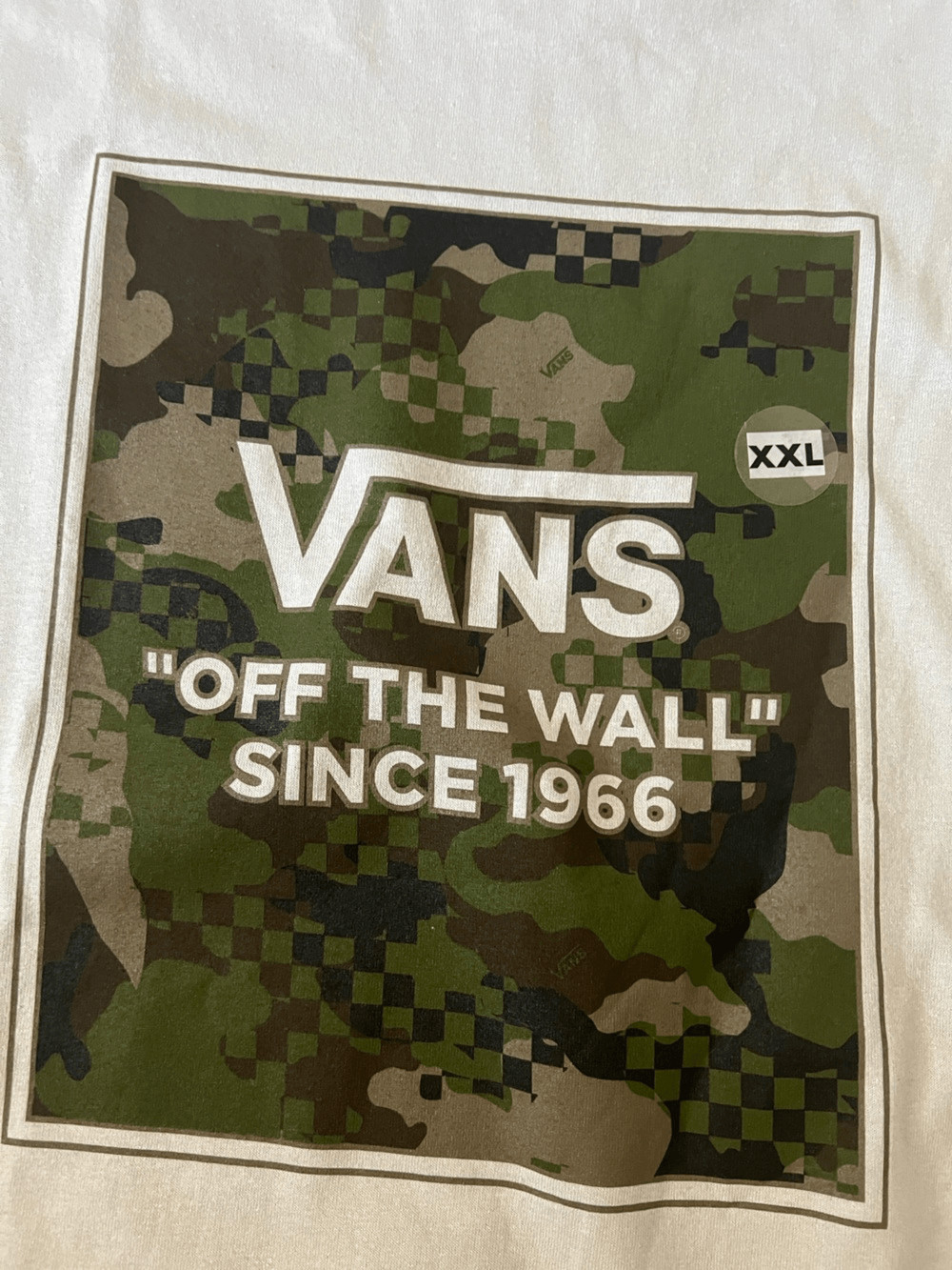 Vans Camo Check Short Sleeve Graphic T-Shirt- Size XXL gallery