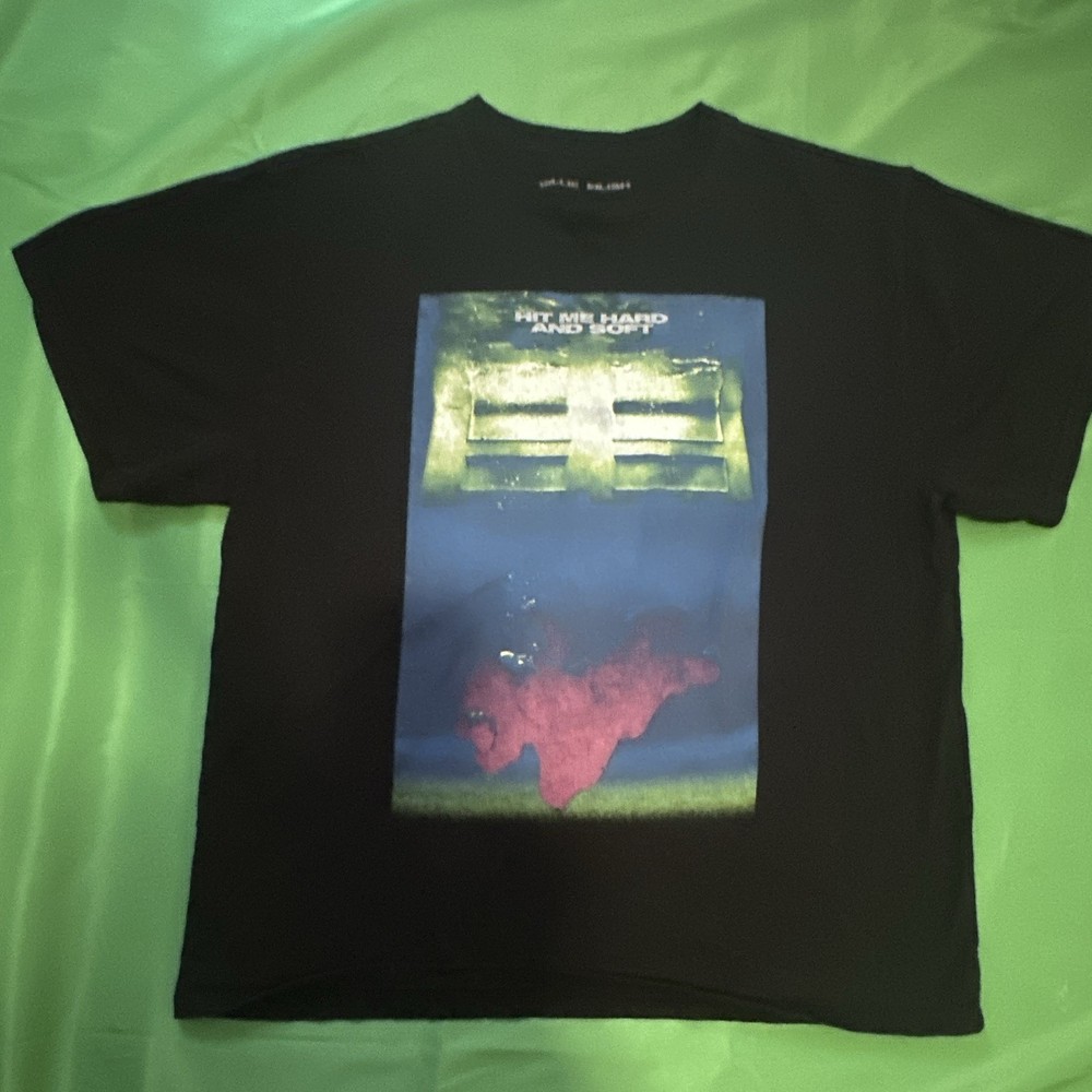 Billie Eilish NYC Black Graphic Print Crew Neck T-Shirt M Organic Authentic 💯