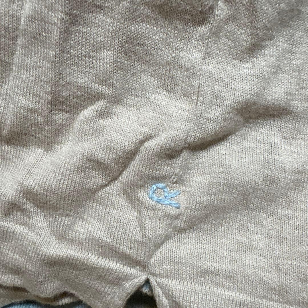 45rpm Crewneck T-shirt Beige Gray Blue Cotton Casual Used gallery