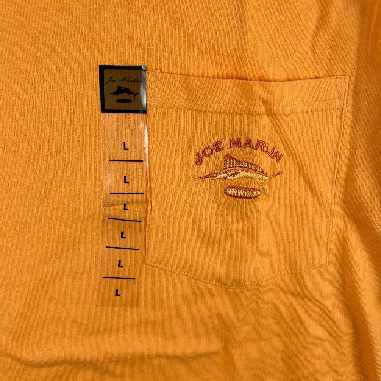 NWT Joe Marlin "Unwind" Performance Pocket T-Shirt - Dreamsicle Orange - Large gallery