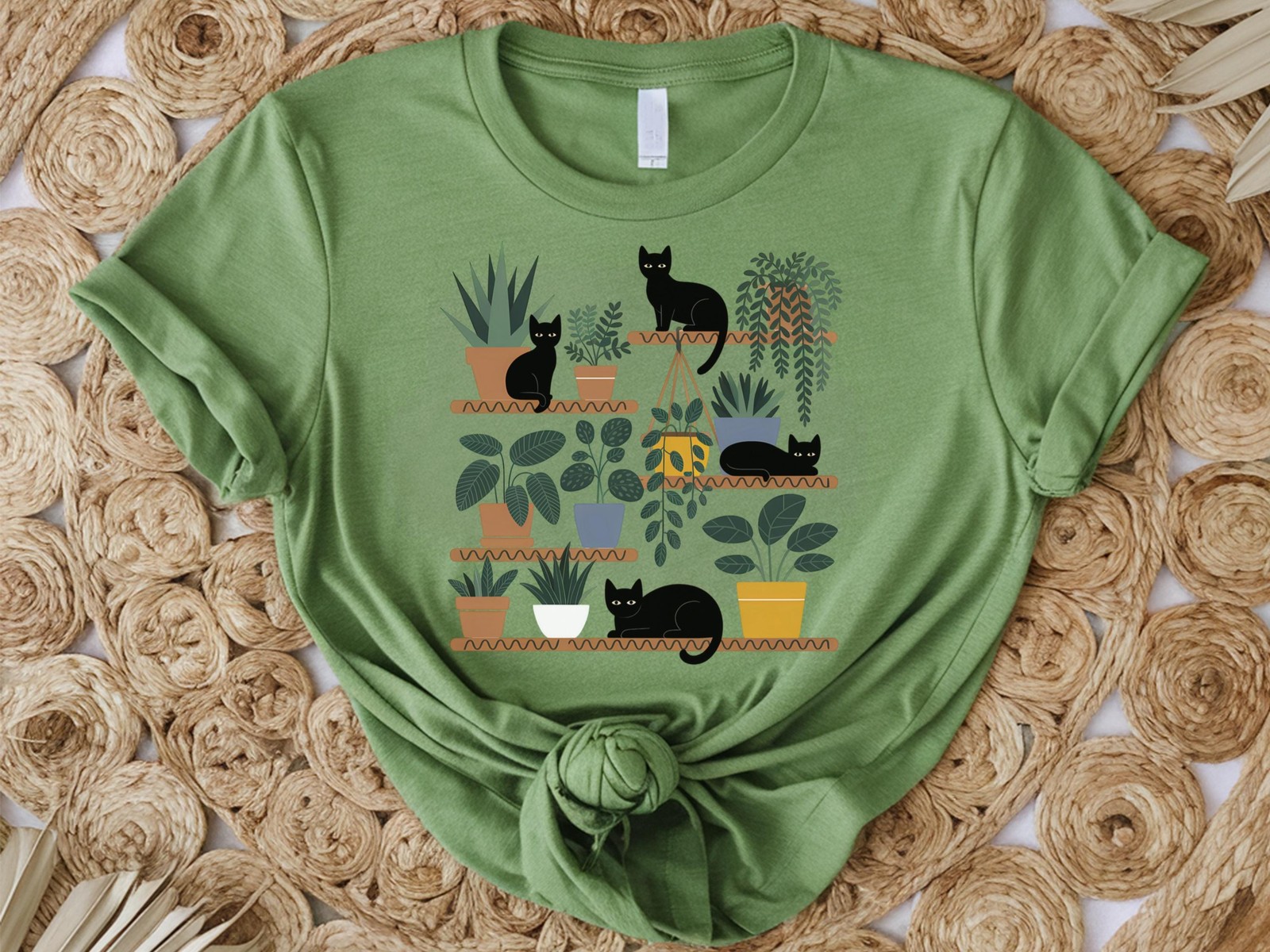 Cats and Plants Shirt Cat Lover Gardener Gift Succulent Plant Lady Tee gallery