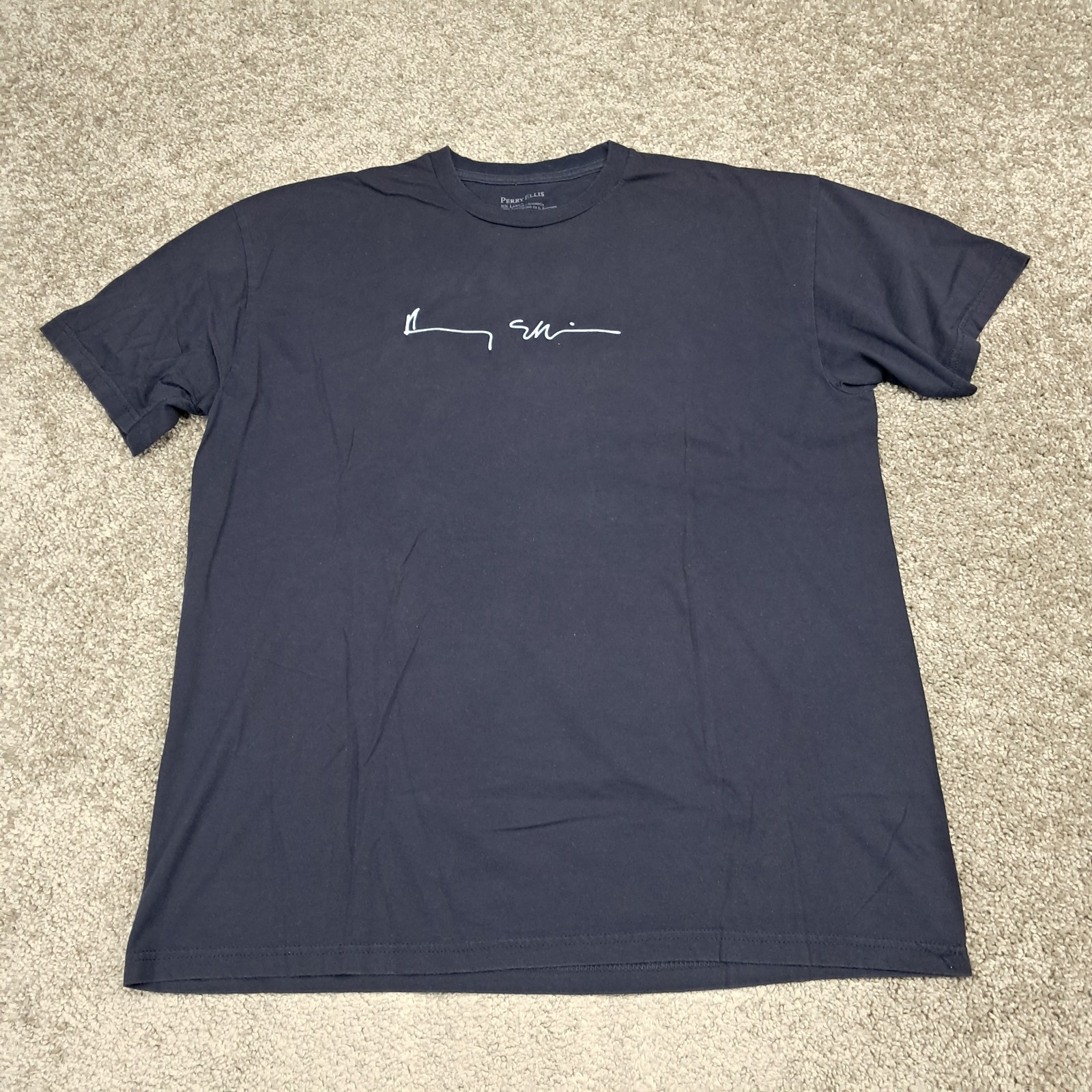 Perry Ellis Men's T-Shirt Logo Black 2X-Large gallery