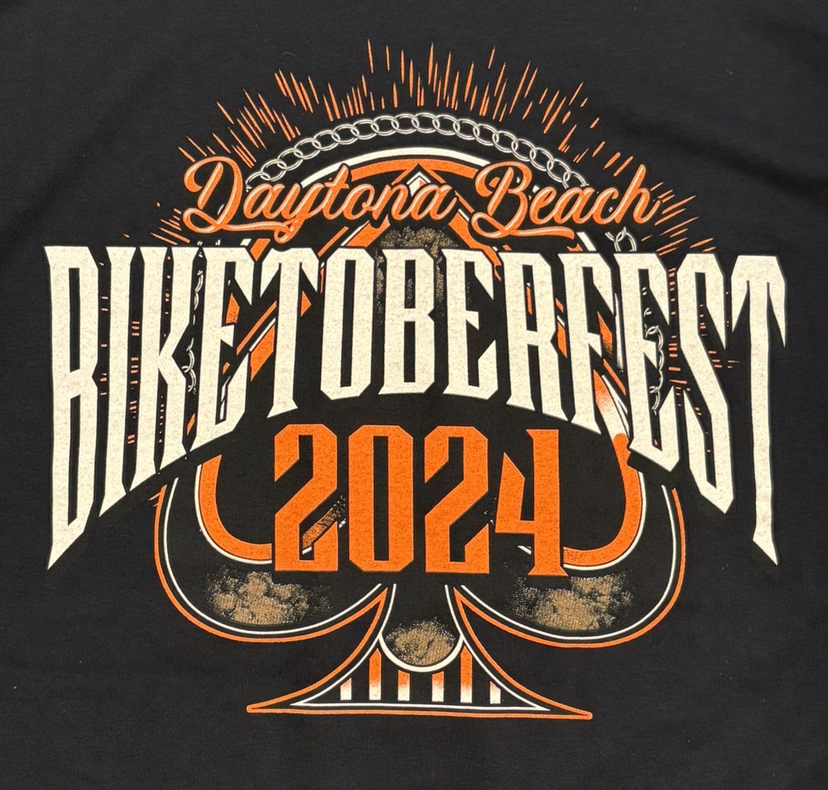 Men’s Daytona Beach, FL 2024 Biketoberfest Bike Week Black T-Shirt - Size L gallery