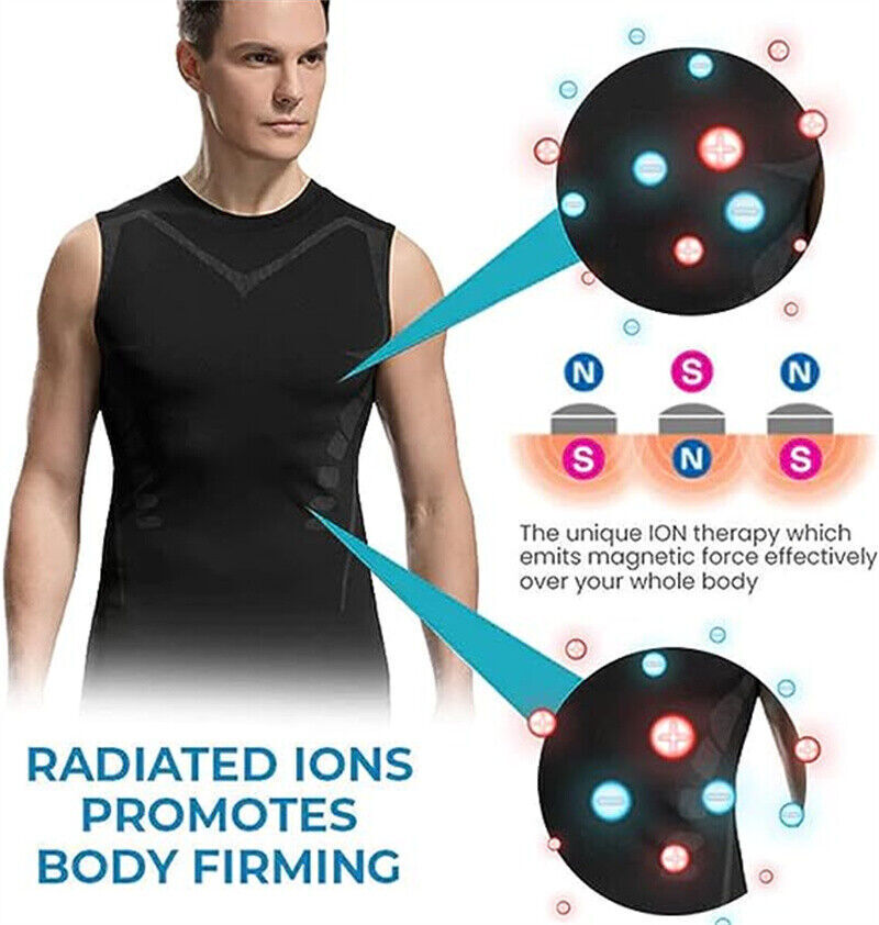 Men Classic Body Shaper Posture Corrector Vest Abdomen Compression Tops T-Shirt gallery