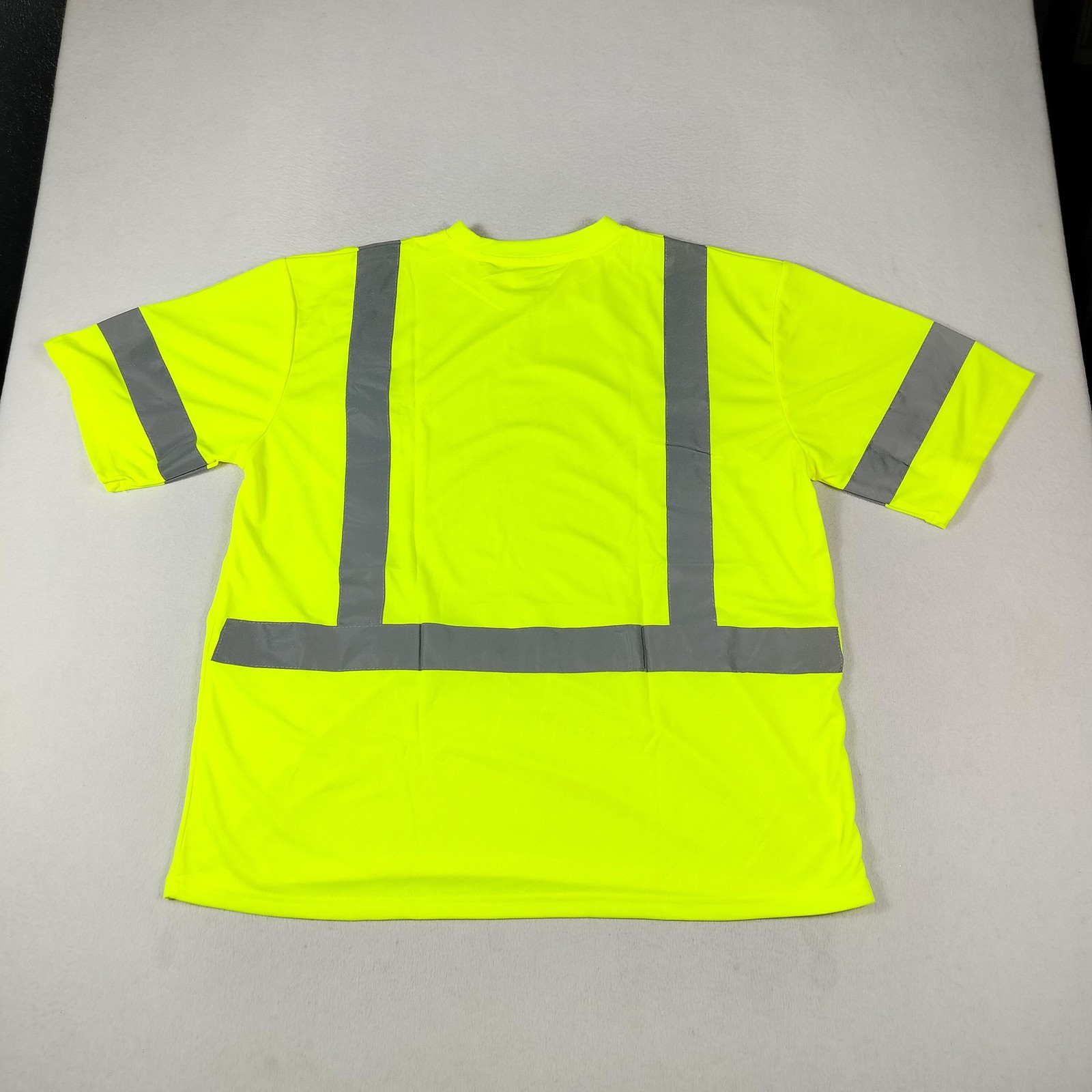 PIP Hi-Vis Shirt Mens 2XL Safety Yellow Short Sleeve Reflective Tape Class 3 gallery