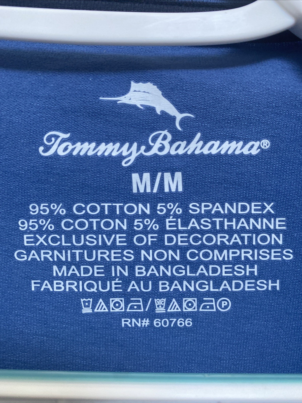 NEW Tommy Bahama Blue T-Shirt Cotton Spandex NWT $36 Medium gallery