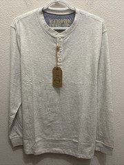 Weatherproof Vintage Men’s Large Oatmeal White Long Sleeve Henley T-shirt $44