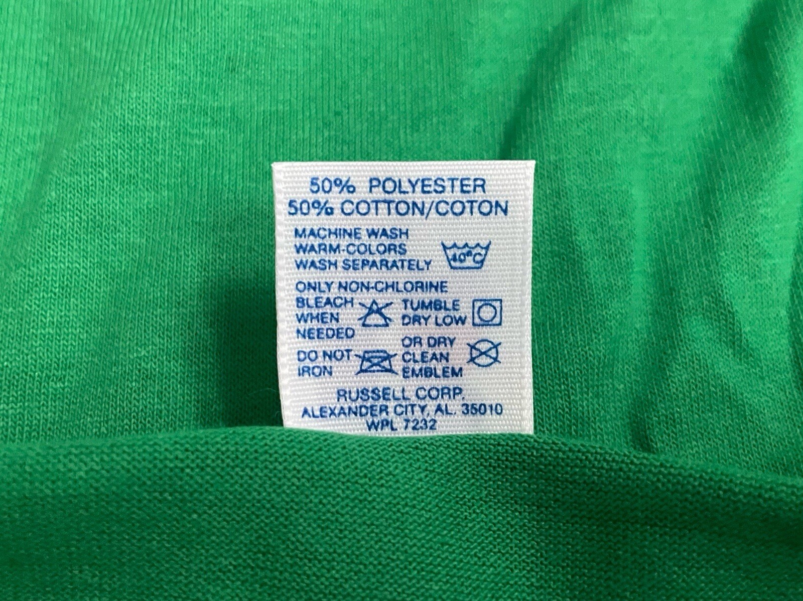 vintage russell athletic crewneck t-shirt mens size large NOS 90s NWOT made USA gallery