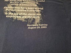 2005 Chevron Hurricane Katrina Dark Blue Cotton Long Sleeve T-shirt Size XL